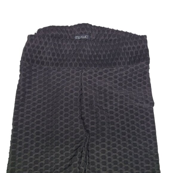 Stella Luce Booty Leggings Black Stretch Womens Medium Quilted - Picture 3 of 7